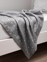 ODA Простыня стандартная, сатин серый в точку