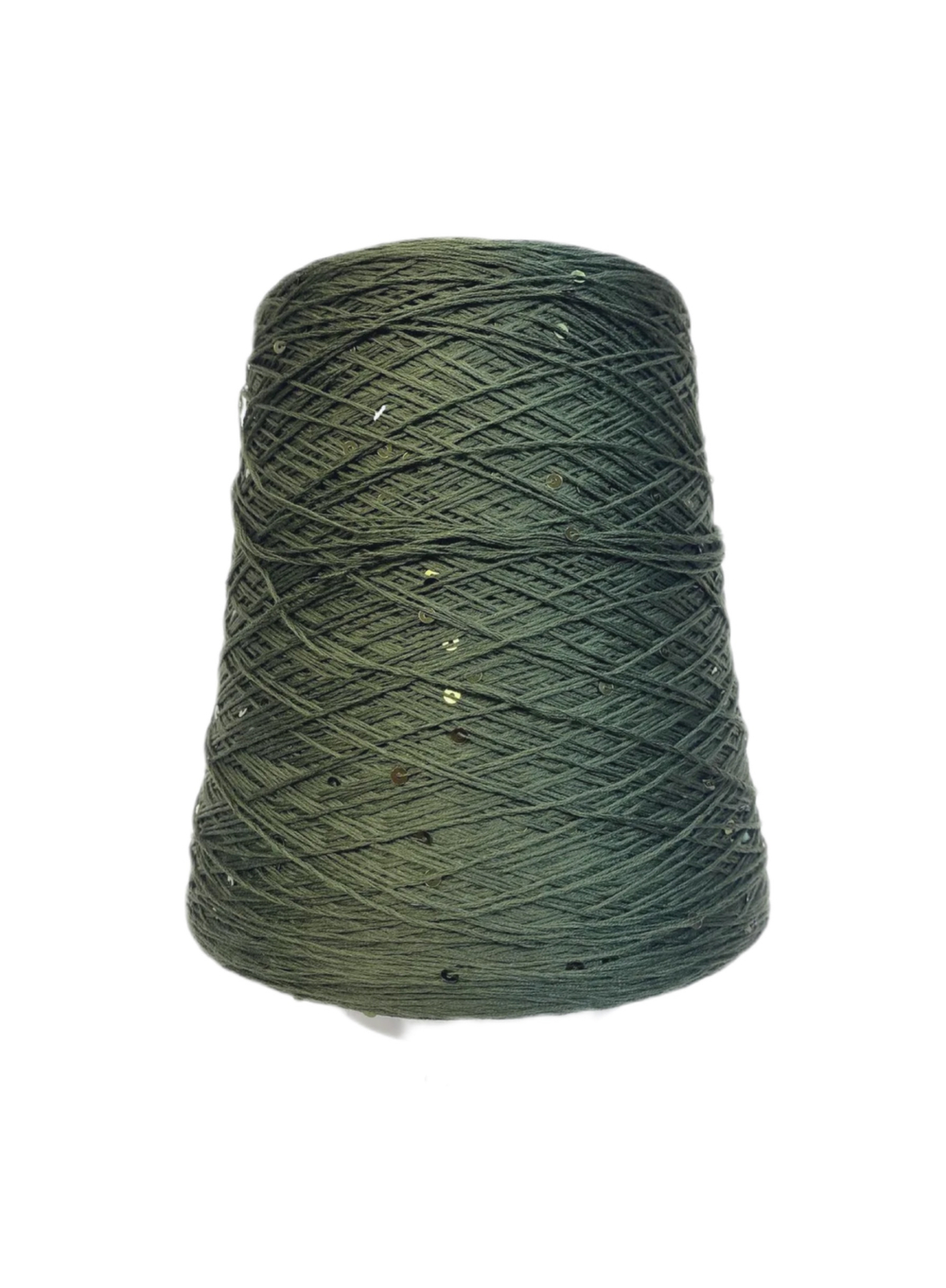 Пряжа на бобине (Италия)95% хлопок с пайетками 5% п/л 100г-450м 340г