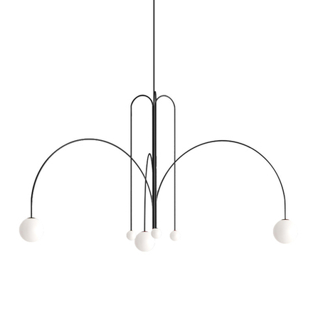 Ceiling design lamp Spring by Michael Anastassiades (Black)