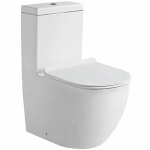 Унитаз моноблок SantiLine SL-5011 безободковый, с крышкой микролифт