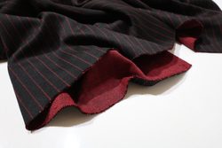 ПОЛОСКА ЧЕРНО-КРАСНАЯ - Костюмный трикотаж (КРВ613 Елена)