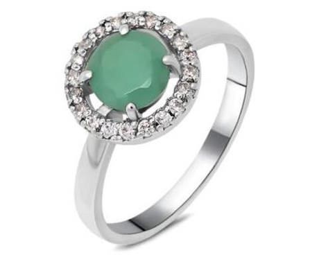 Кольцо из серебра с изумрудом