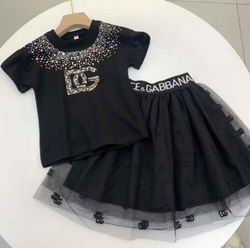 Юбка и футболка со стразами Dolce & Gabbana