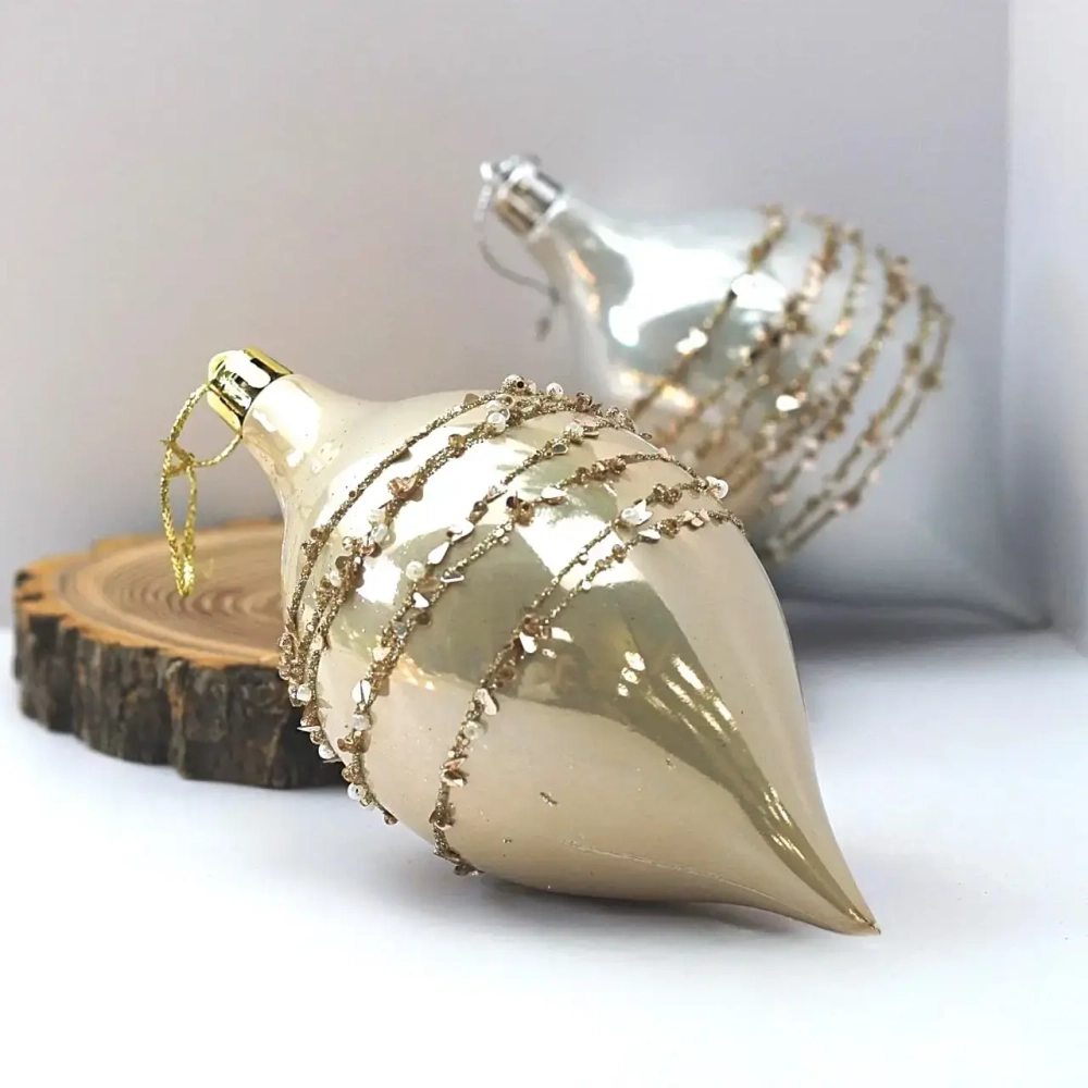 Набор украшений SHINE «Star Thread» 13,8х6,5 см (2 шт.), light champagne/silver