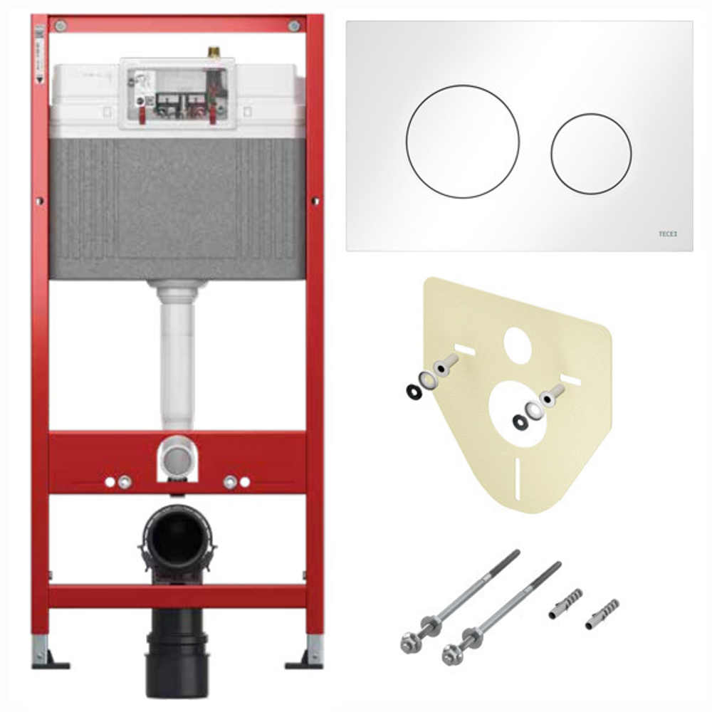 Комплект TECEbase 2.0 для установки подвесного унитаза с панелью смыва TECEloop белая, K440920