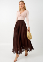 Юбка плиссе макси 90