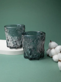 Стаканы для виски, 6 шт. Черный лед, 260 мл.