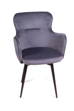 Стул King, поворотный на 90 градусов, функция возврата, антишум, бархат серый 27