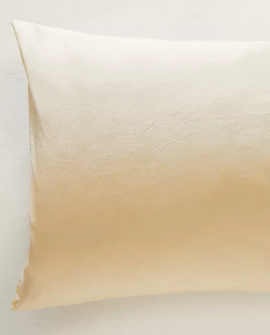ZARA HOME ДЕТСКАЯ ХЛОПКОВАЯ НАВОЛОЧКА, ЖЕЛТО-ОРАНЖЕВЫЙ