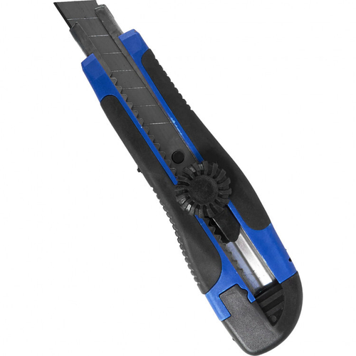 НОЖ МАЛЯРНЫЙ С ДВУХКОМПОНЕНТНОЙ РУЧКОЙ КРУГЛЫЙ ФИКСАТОР 18мм