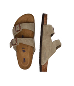 Шлепанцы кожаные arizona sfb Birkenstock - коричневый(951301)