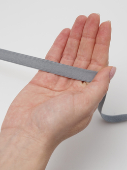 Резинка отделочная темно-серая 12 мм