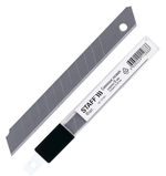 Комплект лезвий для ножей 10шт. 9мм. толщина лезвия 0,38 мм. "Basic" в пластик. пенале (STAFF)