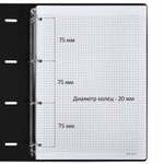 Тетрадь на кольцах БОЛЬШАЯ А4 (240х310 мм) 120 л. под кожу BRAUBERG VISTA "Гранаты" (2 штуки в упаковке)