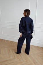 Костюм джинсовый с бомбером на резинке