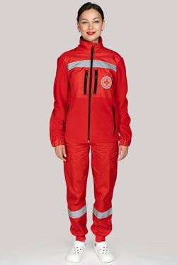 Толстовка флисовая женская Скорая помощь Medicline цв. КРАСНЫЙ