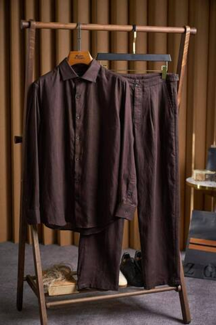 Льняной костюм Zegna