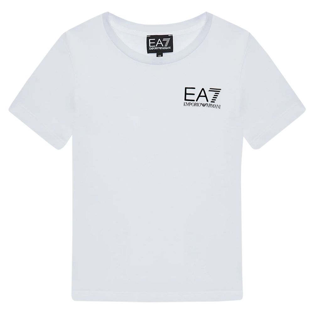 Футболка для мальчика теннисная Футболка EA7 Boys Jersey - белая