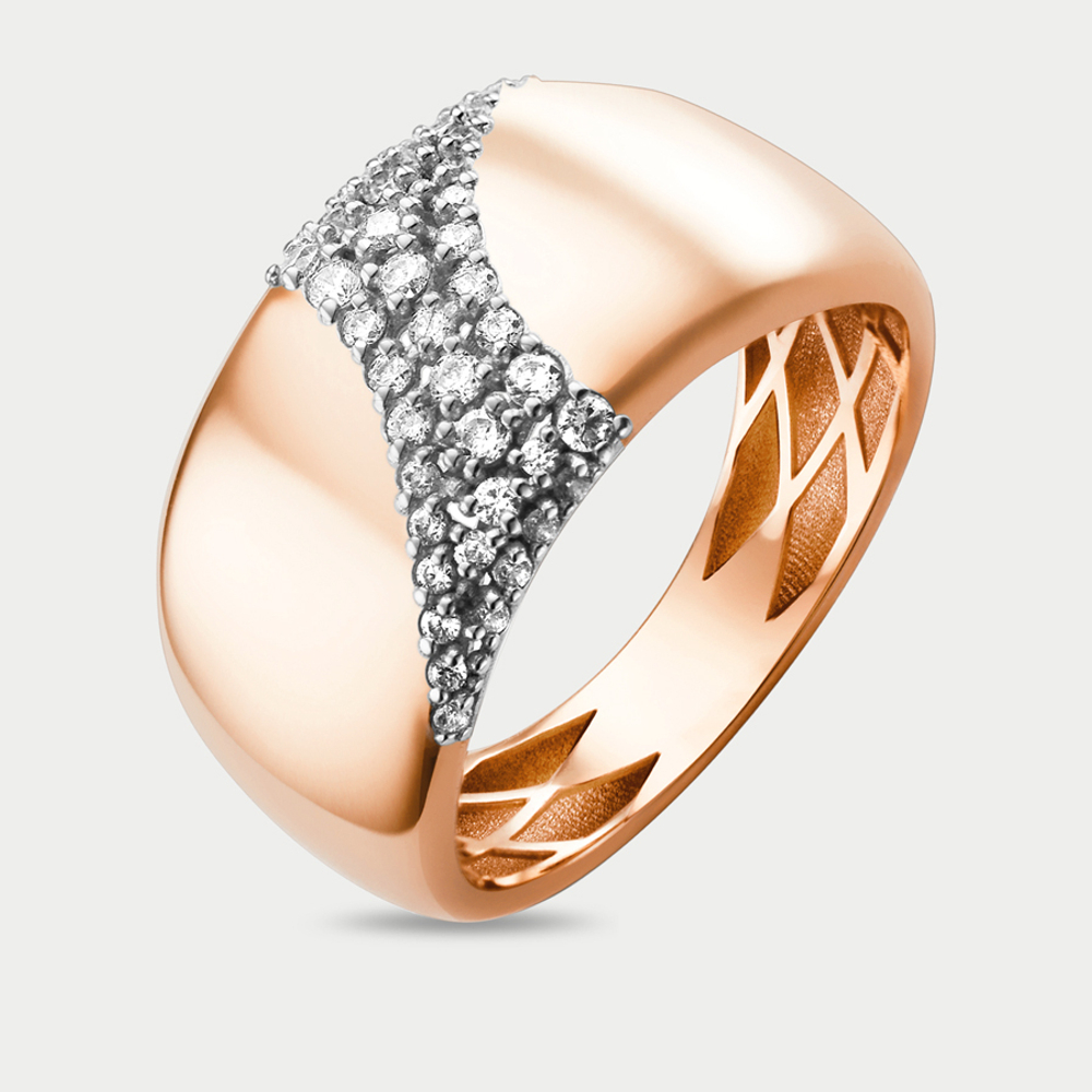 Кольцо женское из розового золота 585 пробы с фианитами (арт. 900431-1102)