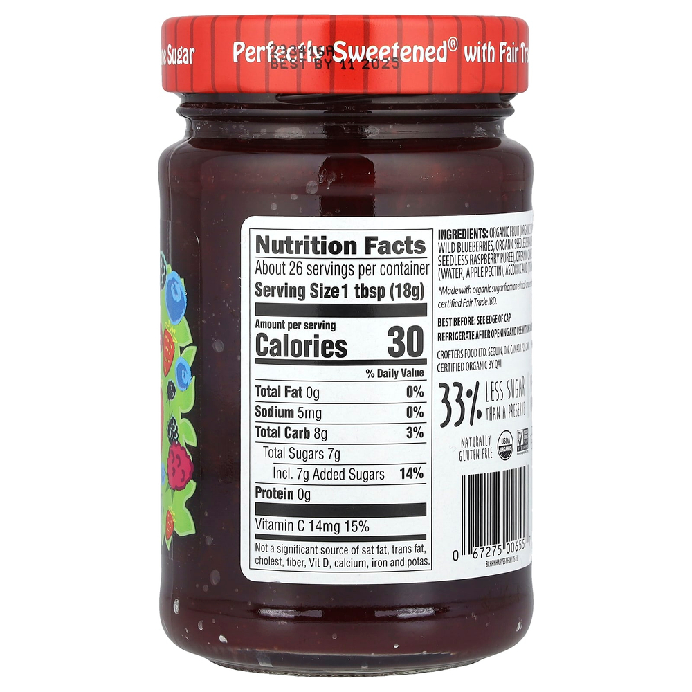 Crofter's Organic, Organic Premium Spread, ягодный сбор, 468 г (16,5 унции)