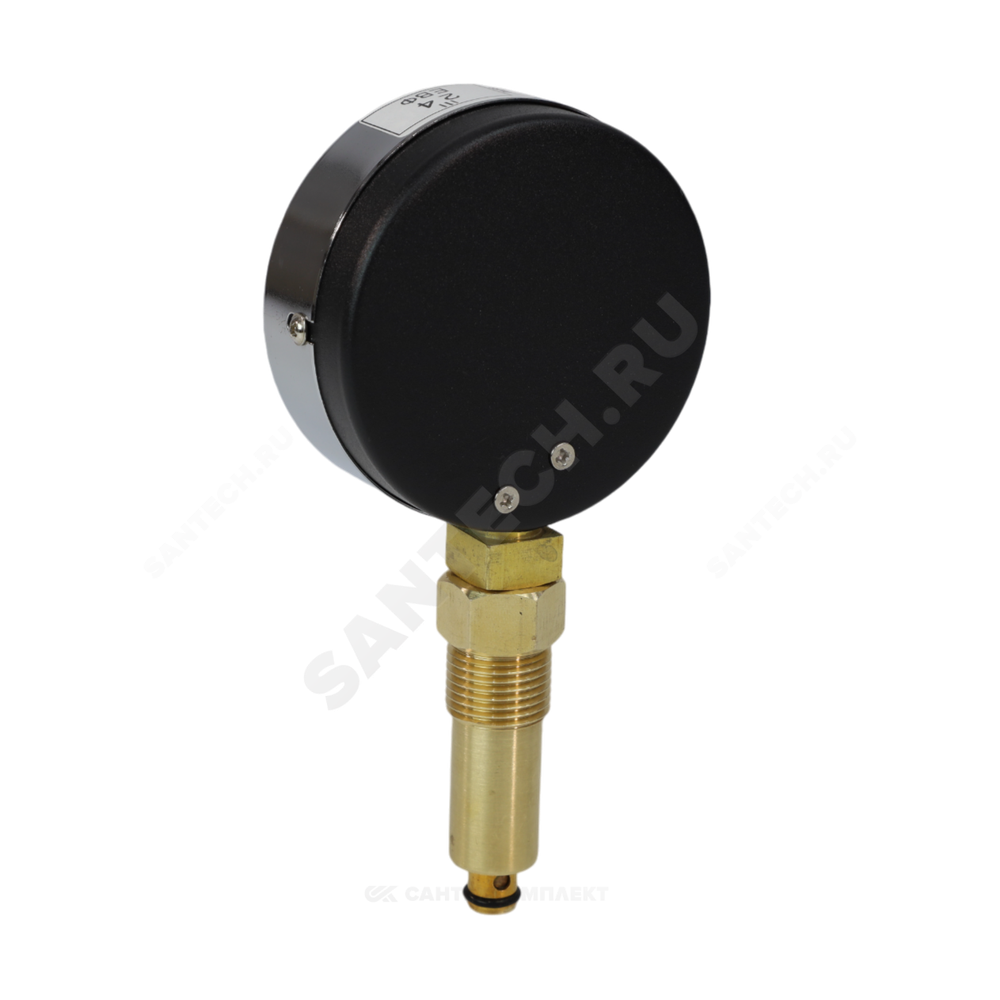 Термоманометр МД04 радиальный Дк80 0-0,6 МПа L=40мм G1/4" 120С с переходником на G1/2" ЭКОМЕРА МД04-80-G-0,6МПа-120-L-40-РИ