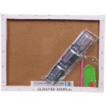 Алмазная мозаика на подрамнике с полным заполнением «МИР ЯРКИХ КРАСОК», щенок хаски, 30*40см