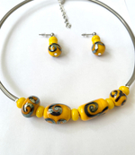 Комплект украшений из муранского стекла: колье, серьги