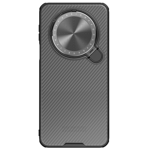 Чехол прозрачный тонированный (Transparent Black) от Nillkin с металлической откидной крышкой для камеры на Huawei Mate 70, серия CamShield Prop Case