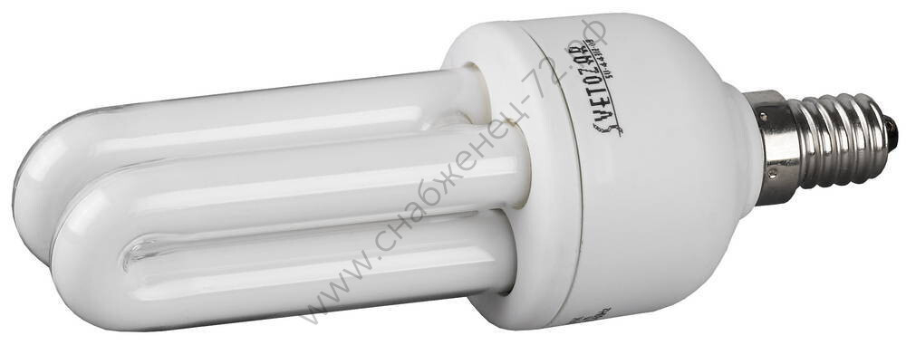 СВЕТОЗАР Стержень-2U 9Вт Е14 2700K 220В, Энергосберегающая лампа (SV-44312-09)