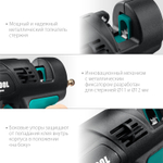 KRAFTOOL Industrial 400, d 11 - 12 мм, 50 г/мин, 130 - 230°C, электрический термоклеевой пистолет (06843-300-12)