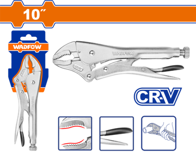 Клещи зажимные 250 мм 0-43 мм (5/30) WADFOW WLP1C02
