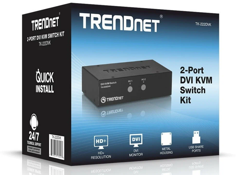 KVM-переключатель TRENDnet TK-222DVK