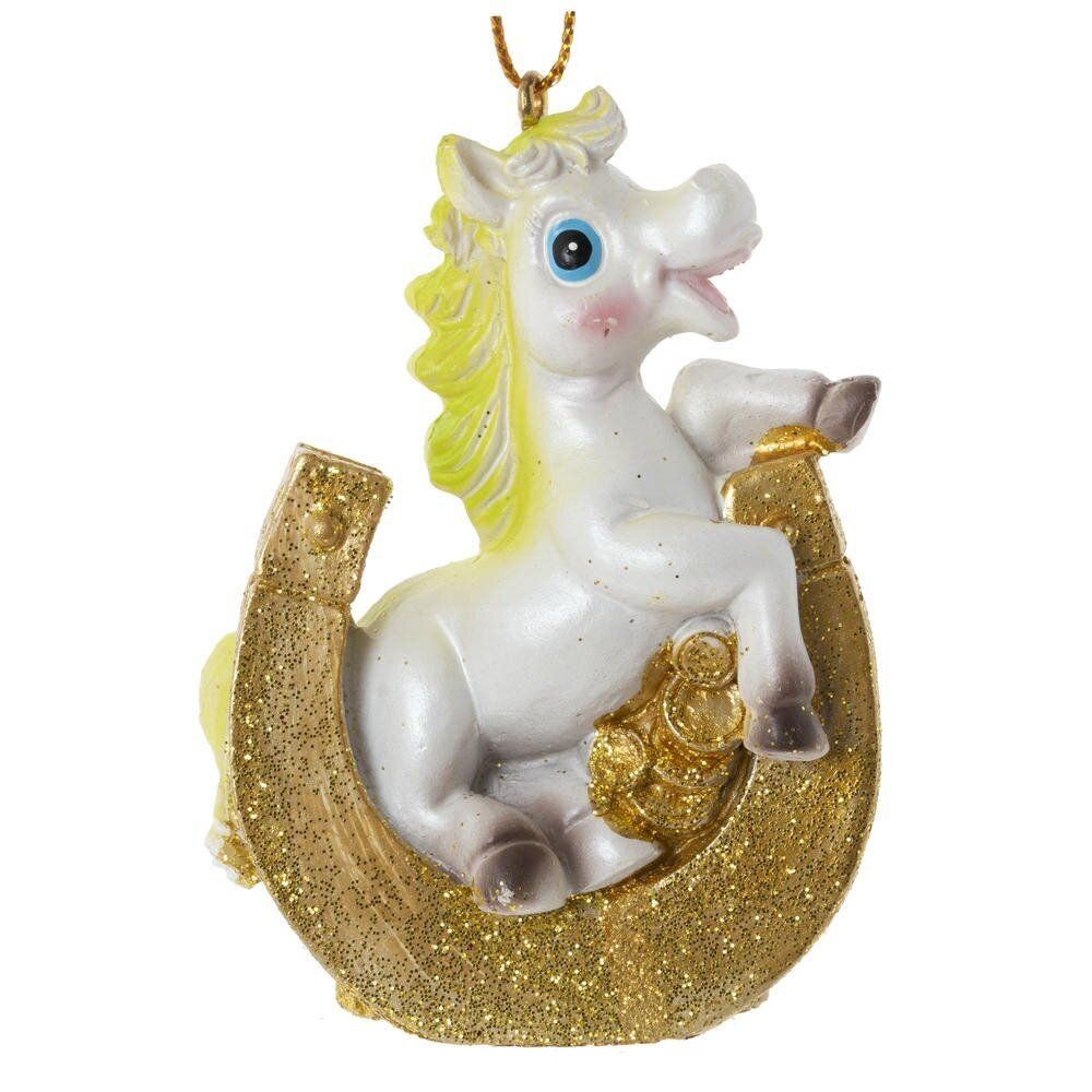 GAEM Фигурка декоративная подвесная "Лошадка", L5 W3 H7,5 см, 6в.