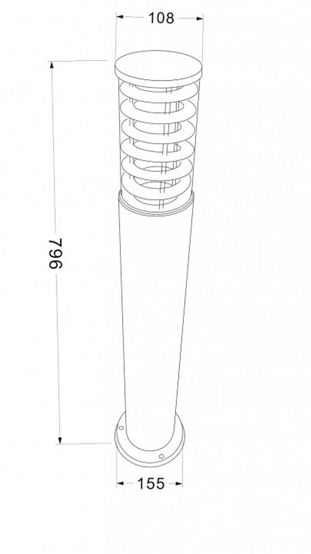 Наземный низкий светильник Maytoni Bronx O576FL-01B