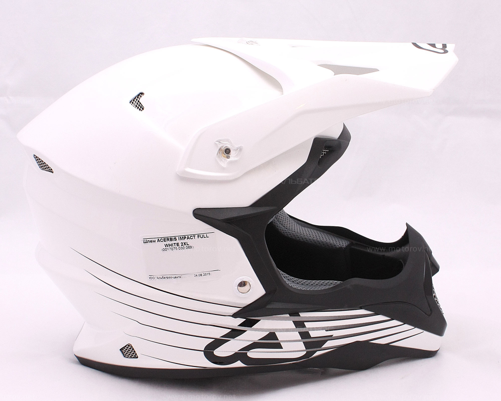 Шлем кроссовый ACERBIS IMPACT FULL WHITE