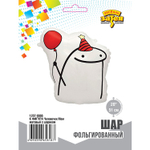 Шар фигура Человечек Мем матовый с шариком