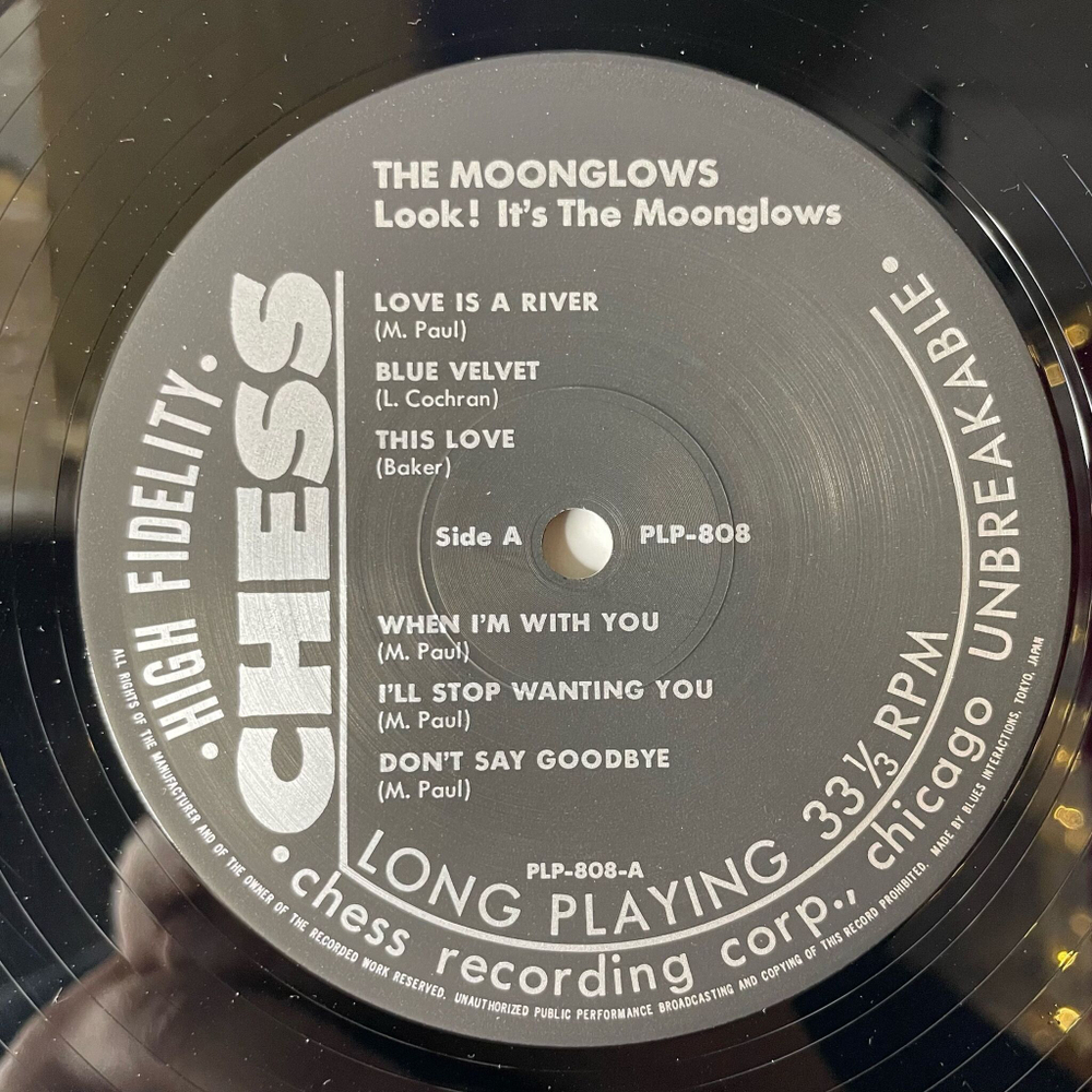 Винтажная виниловая пластинка LP Look It's The Moonglows (Japan 1983) (Obi) Chess Records