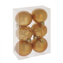 GAEM Набор из 6шт Украшение новогоднее Шар "Медовое чудо", D 6 см, L17,5 W6 H11,5 см
