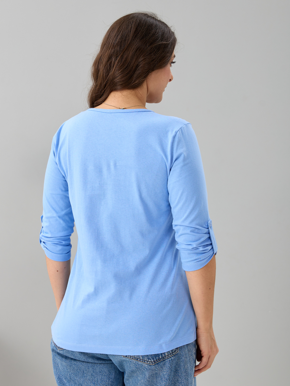 Лонгслив ЛНк-005/голубой
