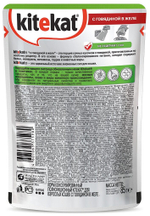 КИТЕКАТ ПАУЧ ГОВЯД В ЖЕЛЕ 85 Г