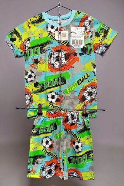 Комплект для мальчика "Футбол", шорты + футболка, размер 122