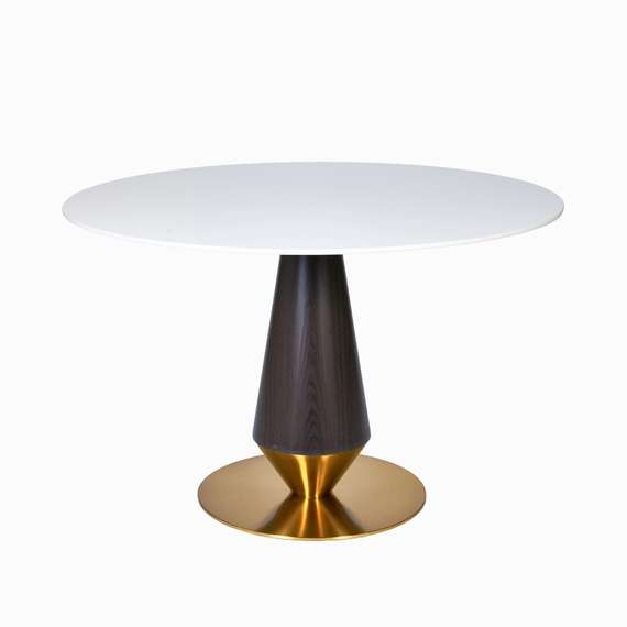 Обеденный стол New Island Ø120 см, белый камень