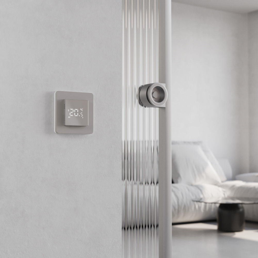 Рамка на 1 пост Split (дымчатый/белый, soft-touch)