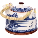 Чайник заварочный керамический 700мл с ситом «Зимний пейзаж»