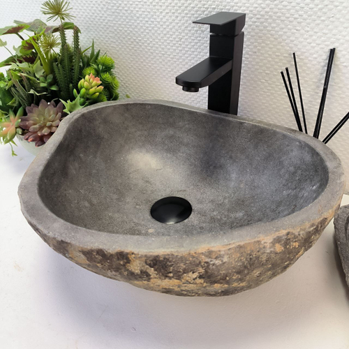 Раковина из речного камня RS-64106 (45*36*15) 0122