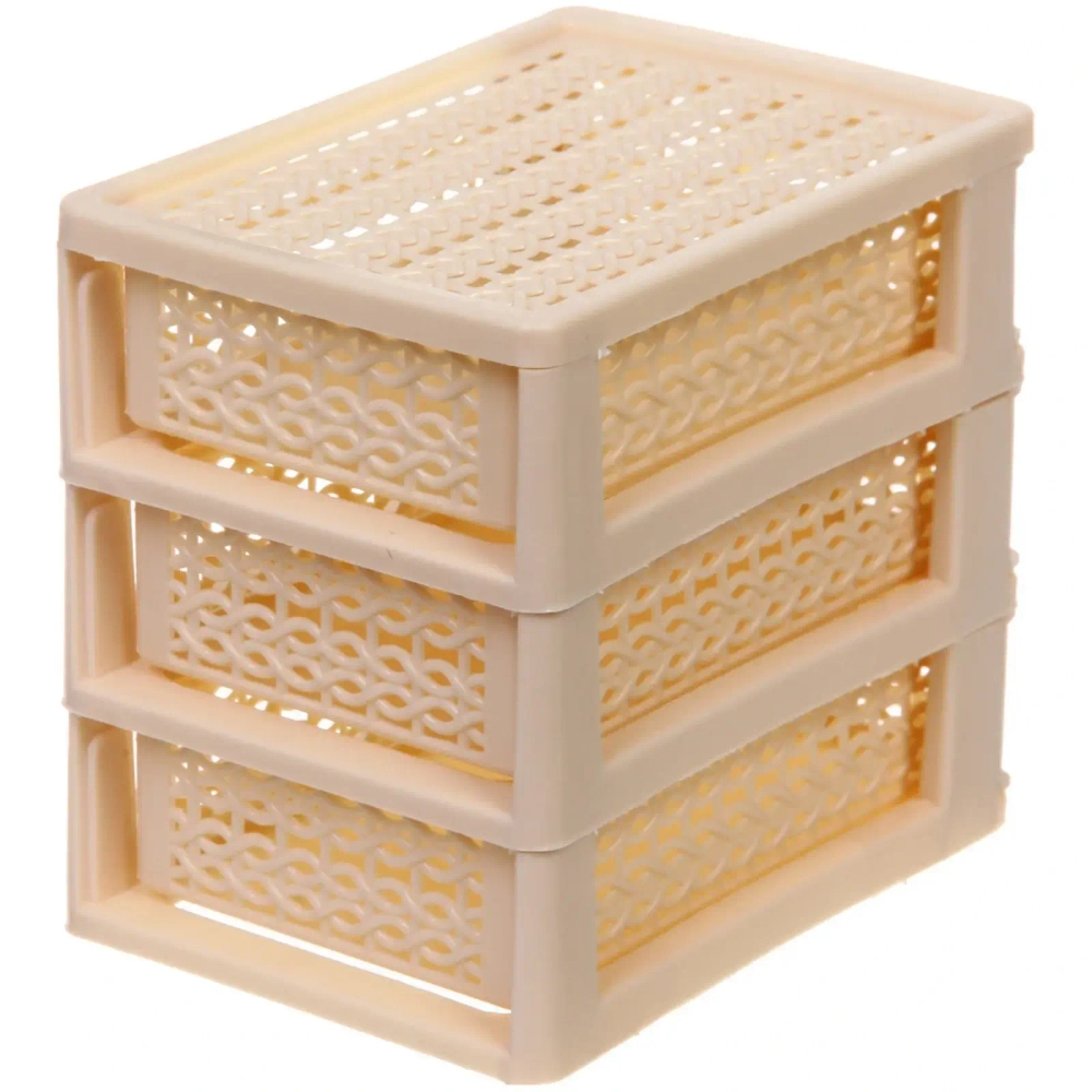 Комод малый «ПАЛЕРМО», цвет бежевый, 3 отделения, 13*9*11,5см