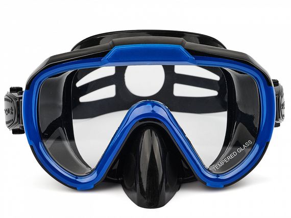 Набор маска+трубка в сумке Sargan Дайва-С черный/синий