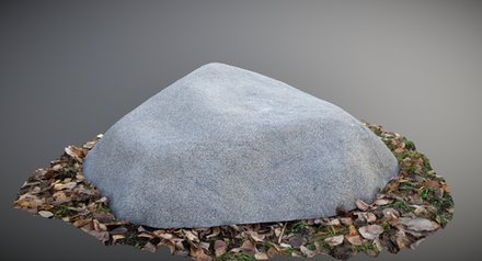 Крышка люка камень D140/50 на бетонное кольцо - Серый