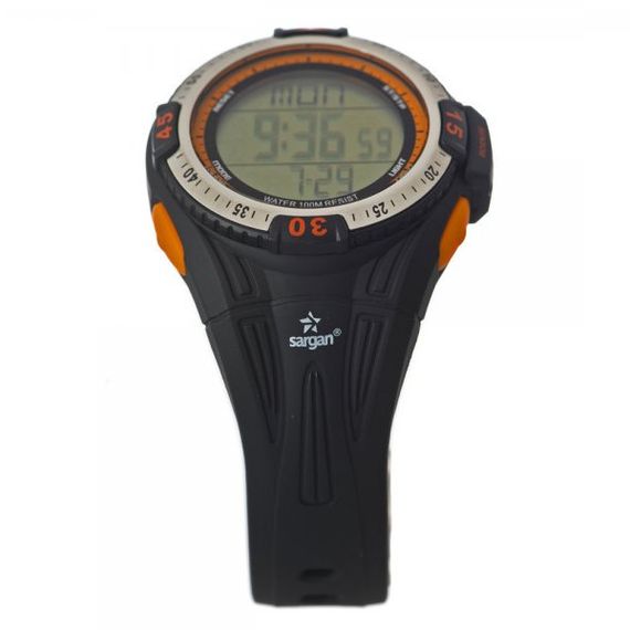 Водонепроницаемые мужские часы глубиномеры для дайвинга Sargan Вектор 100М Orange Оранжевые
