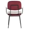 Стул с подлокотниками и контрастным кантом pea, велюр, бордовый/бежевый